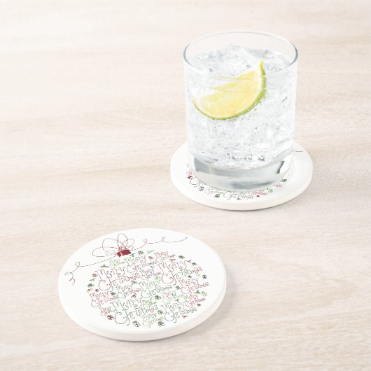 kerstsierOnderzetter Zandsteen Onderzetter (Zijkant)