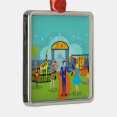  kerstsierooi metalen ornament (Rechts)