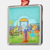  kerstsierooi metalen ornament (Links)