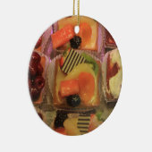 kerstsierootje in de Franse gebak Keramisch Ornament (Rechts)