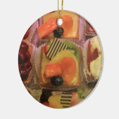 kerstsierootje in de Franse gebak Keramisch Ornament (Links)