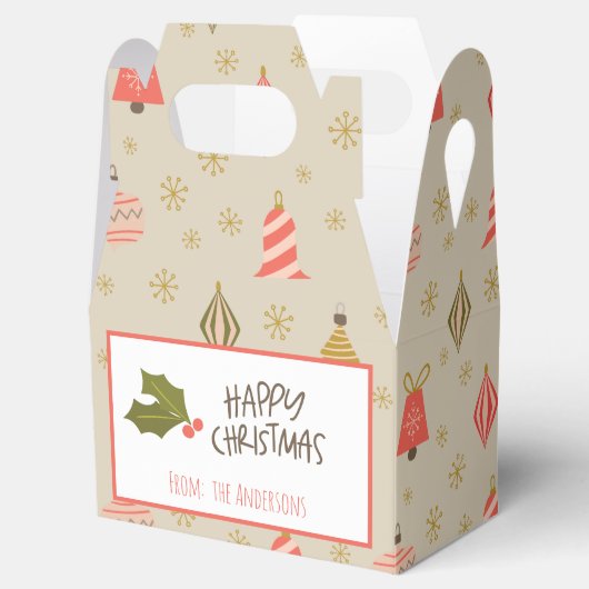  kerstsierpatronen bedankdoosjes (Geopend)