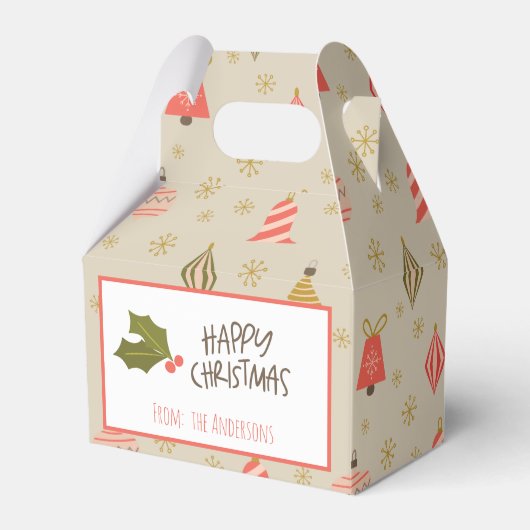  kerstsierpatronen bedankdoosjes (Voorkant Zijde)