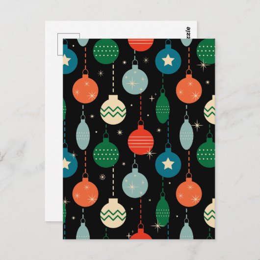 kerstsierpatronen briefkaart (Voorkant / Achterkant)