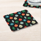  kerstsierpatronen kartonnen onderzetters (Schuin)