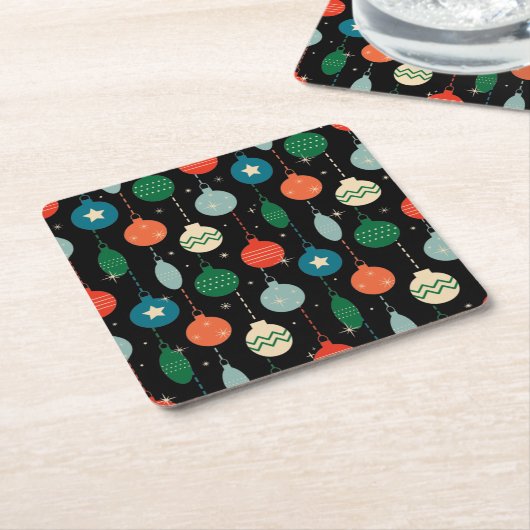  kerstsierpatronen kartonnen onderzetters (Schuin)