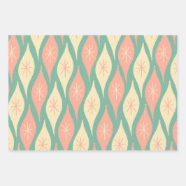 Kerstsierpatroonroze Mint Midden-Midden-Oosten Inpakpapier Vel