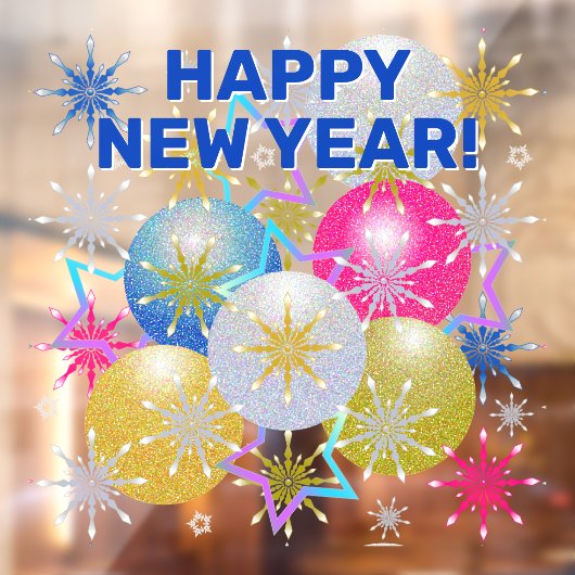 kerstsierplanten en Snowflakes Raamsticker (Vel 2)