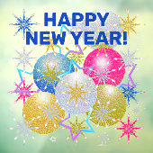 kerstsierplanten en Snowflakes Raamsticker (Vel 3)