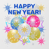 kerstsierplanten en Snowflakes Raamsticker (Vel)