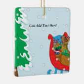 kerstsierplein personaliseren keramisch ornament (Rechts)