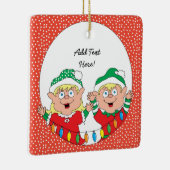 kerstsierplein personaliseren keramisch ornament (Rechts)