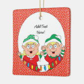 kerstsierplein personaliseren keramisch ornament (Links)