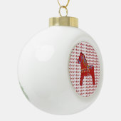 kerstsierversier Dala Horse Keramische Bal Ornament (Links)