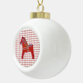 kerstsierversier Dala Horse Keramische Bal Ornament (Rechts)
