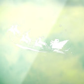 KerstSilhouette Santa Claus Sleigh Reindeer Raamsticker (Vel 3)