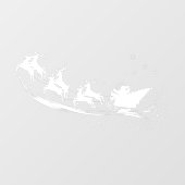 KerstSilhouette Santa Claus Sleigh Reindeer Raamsticker (Vel)