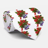 KerstSilver Bell Stropdas (Opgerold)