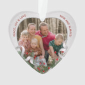 KerstSilver Holly Pine Lijst Familie Foto's Ornament (achterkant)