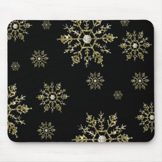KerstSilver Snowflake Mousepad Muismat (Voorkant)