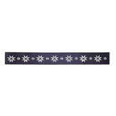 KerstSilver Star Ribbon Blue Navy Satijnen Lint (Voorkant)