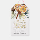 Kerstsimmerend potpourri op het fornuis cadeaulabel (Voorkant)