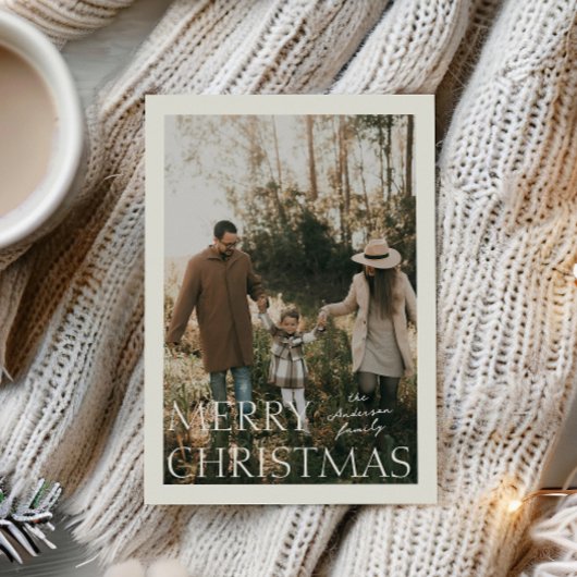 Kerstsimpliciteit Foto Vakantiewenskaart Feestdagenkaart