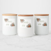 Kerstsims pot geuren voedselcontainer etiket (Flessen)