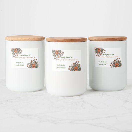Kerstsims pot geuren voedselcontainer etiket (Flessen)