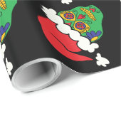 kerstsintersuiker-schedels cadeaupapier (Rol Hoek)