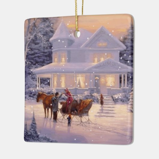 kerstsiroop keramisch ornament (Links)