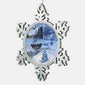kerstsiroop tin sneeuwvlok ornament (Rechts)