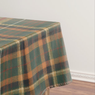 Kerstsjaal met vintage tartan ruitpatroon tafelkleed