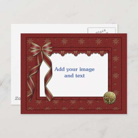 kerstSjabloon Briefkaart (Voorkant / Achterkant)