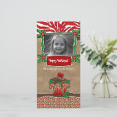 Kerstsjabloon Cute Cupcake Zebra Luipaard Feestdagenkaart (Staand voorkant)