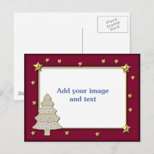 kerstSjabloon Feestdagenkaart (Voorkant / Achterkant)