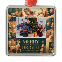 Kerstsjabloon met aangepaste foto's: vrolijk en he