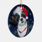 Kerstsjiih Tzu Dog Keramisch Ornament (Rechts)