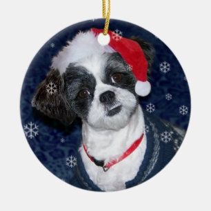 Kerstsjiih Tzu Dog Keramisch Ornament