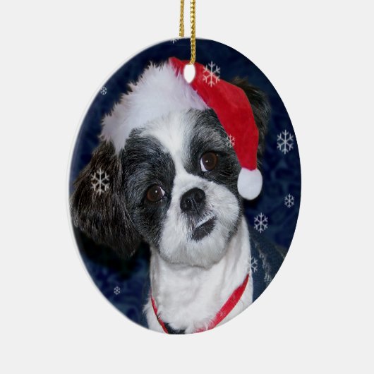Kerstsjiih Tzu Dog Keramisch Ornament (Rechts)