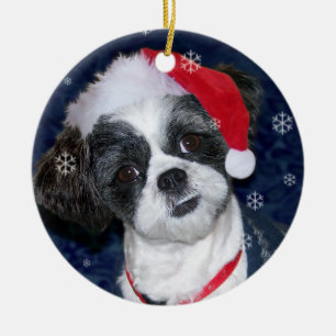 Kerstsjiih Tzu Dog Keramisch Ornament