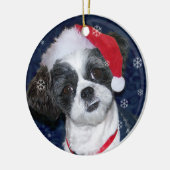 Kerstsjiih Tzu Dog Keramisch Ornament (Links)
