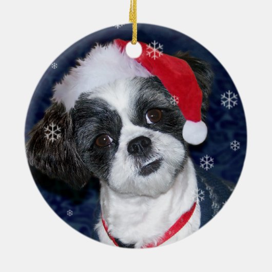 Kerstsjiih Tzu Dog Keramisch Ornament (Achterkant)