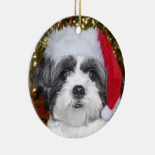 Kerstsjiih Tzu Dog Keramisch Ornament (Rechts)