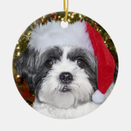 Kerstsjiih Tzu Dog Keramisch Ornament