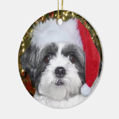 Kerstsjiih Tzu Dog Keramisch Ornament (Links)