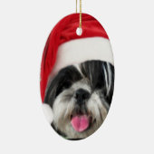 Kerstsjiih Tzu Dog Keramisch Ornament (Rechts)