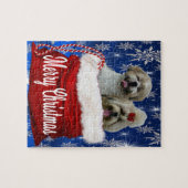 Kerstsjiih tzu Dog Legpuzzel (Horizontaal)