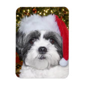 Kerstsjiih Tzu Dog Magneet (Verticaal)