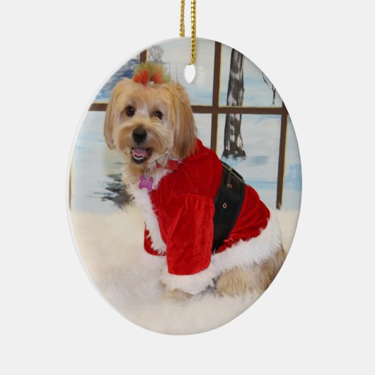 Kerstsjiih Tzu Dog Ornament (Rechts)